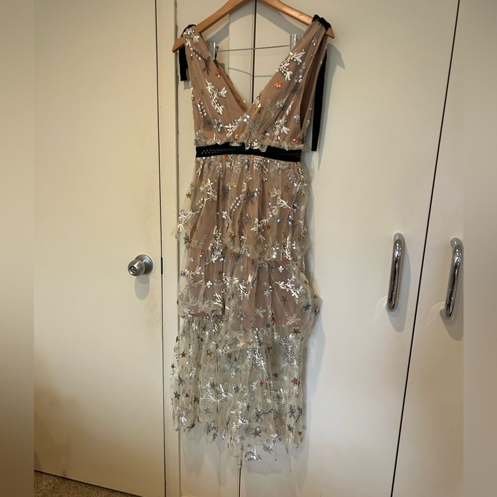 Self portrait sequin maxi dress